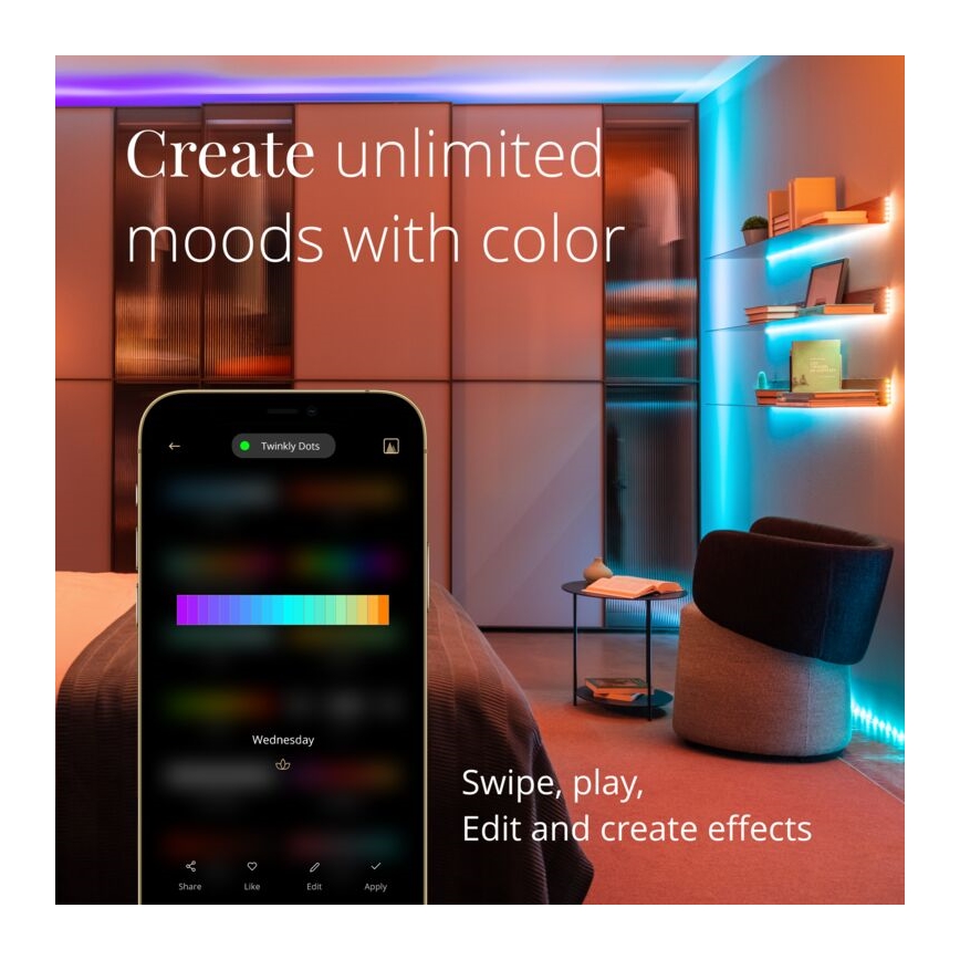 Twinkly - LED RGB Vonkajší stmievateľný pásik DOTS 400xLED 20 m IP44 Wi-Fi