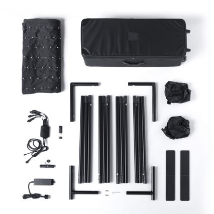 Twinkly - LED RGBW Stmievateľná hudobná vonkajšia svetelná stena LIGHTWALL 1120xLED 2,6x2,7 m IP44 Wi-Fi + Music Dongle