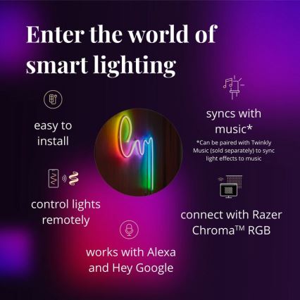 Twinkly - LED RGB Stmievateľný pásik FLEX 200xLED 2 m Wi-Fi