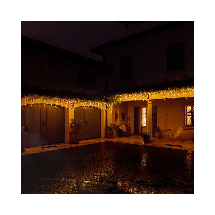 Twinkly - LED Stmievateľný vonkajší vánoční závěs ICICLE 190xLED 11,5m IP44 Wi-Fi