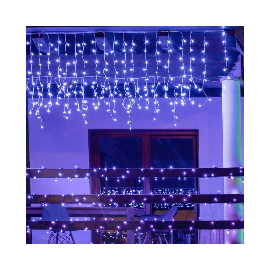 Twinkly - LED RGBW Stmievateľný vonkajší vianočný záves ICICLE 190xLED 11,5m IP44 Wi-Fi