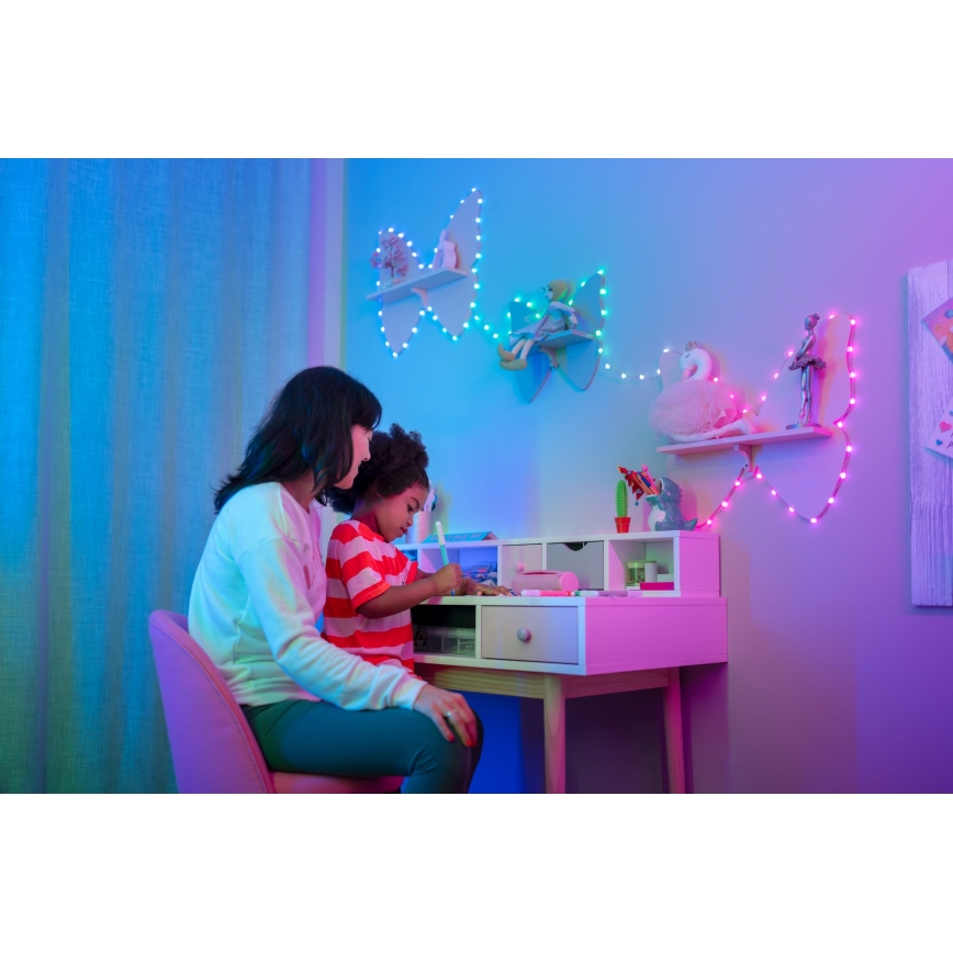 Twinkly - LED RGB Stmievateľný vianočná reťaz 100xLED 8 m USB Wi-Fi
