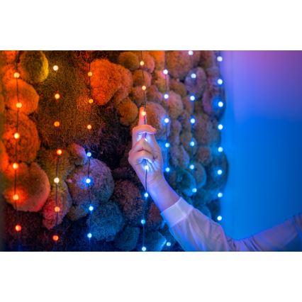 Twinkly - LED RGB Stmievateľná vianočná reťaz CANDIES 100xLED 8 m USB Wi-Fi