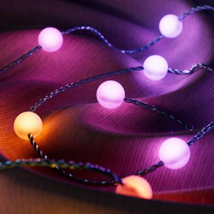 Twinkly - LED RGB Stmievateľná vianočná reťaz CANDIES 100xLED 8 m USB Wi-Fi