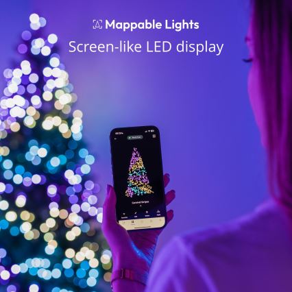 Twinkly - LED RGB Stmievateľná vianočná reťaz CANDIES 100xLED 8 m USB Wi-Fi
