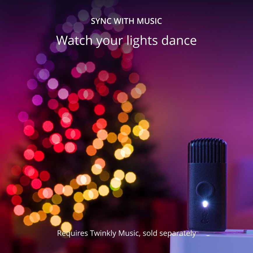 Twinkly - LED RGB Stmievateľná vianočná reťaz CANDIES 100xLED 8 m USB Wi-Fi