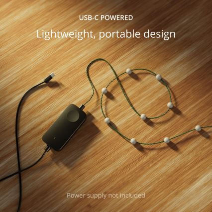 Twinkly - LED RGB Stmievateľná vianočná reťaz CANDIES 100xLED 8 m USB Wi-Fi