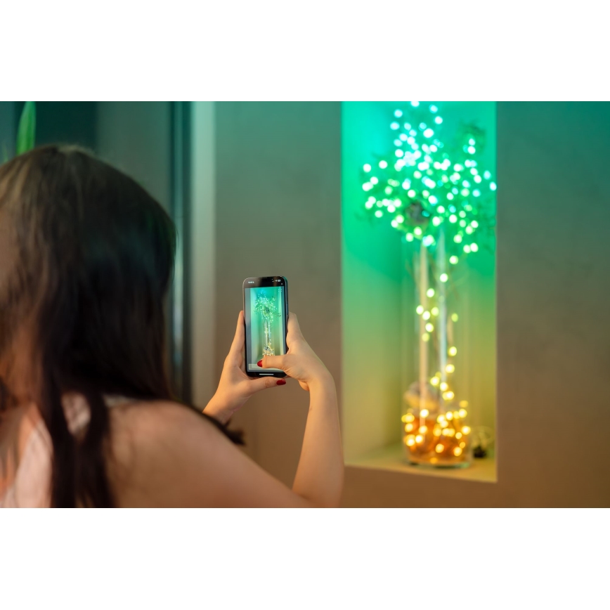Twinkly - LED RGB Stmievateľná vianočná reťaz CANDIES 100xLED 8 m USB Wi-Fi