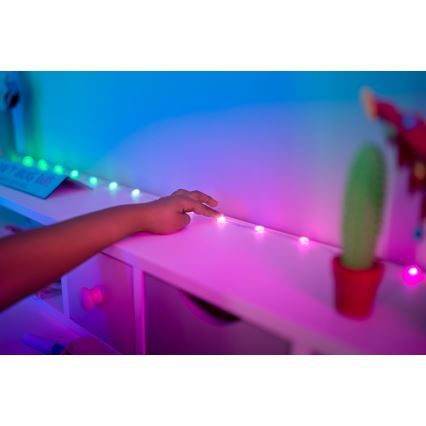 Twinkly - LED RGB Stmievateľná vianočná reťaz CANDIES 100xLED 8 m USB Wi-Fi