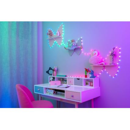 Twinkly - LED RGB Stmievateľná vianočná reťaz CANDIES 100xLED 8 m USB Wi-Fi