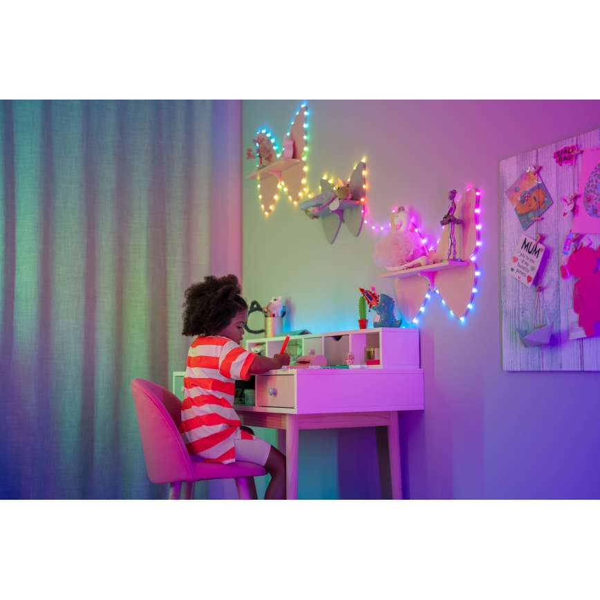 Twinkly - LED RGB Stmievateľný reťaz CANDIES 100xLED 8 m USB Wi-Fi