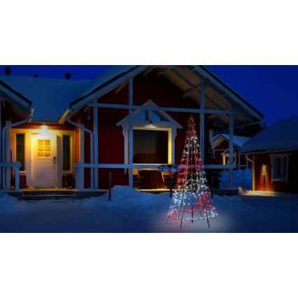 Twinkly - LED RGBW Stmievateľný vonkajší vianočný stromček LIGHT TREE 300xLED 2m IP44 Wi-Fi