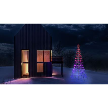 Twinkly - LED RGBW Stmievateľný vonkajší vianočný stromček LIGHT TREE 300xLED 2m IP44 Wi-Fi