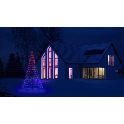 Twinkly - LED RGBW Stmievateľný vonkajší vianočný stromček LIGHT TREE 450xLED 3m IP44 Wi-Fi