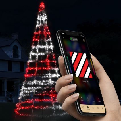 Twinkly - LED RGBW Stmievateľný vonkajší vianočný stromček LIGHT TREE 750xLED 4m IP44 Wi-Fi