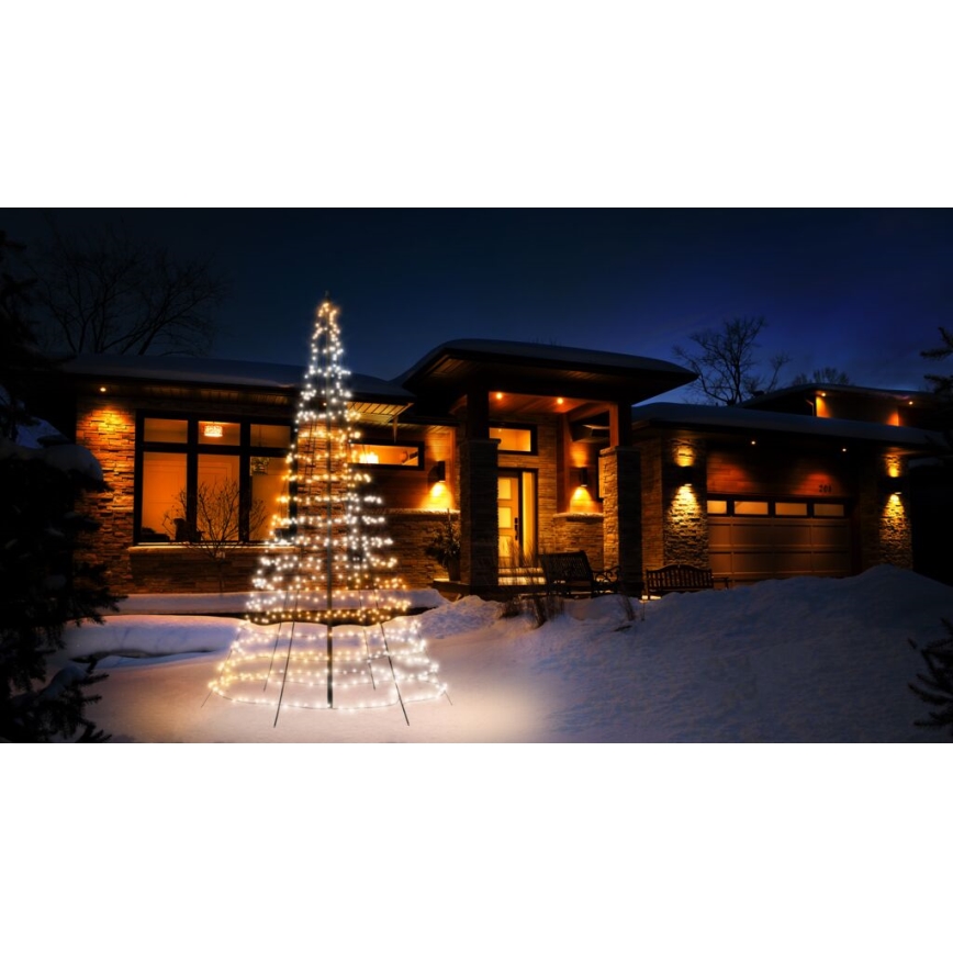 Twinkly - LED RGBW Stmievateľný vonkajší vianočný stromček LIGHT TREE 750xLED 4m IP44 Wi-Fi