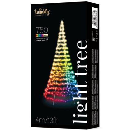 Twinkly - LED RGBW Stmievateľný vonkajší vianočný stromček LIGHT TREE 750xLED 4m IP44 Wi-Fi