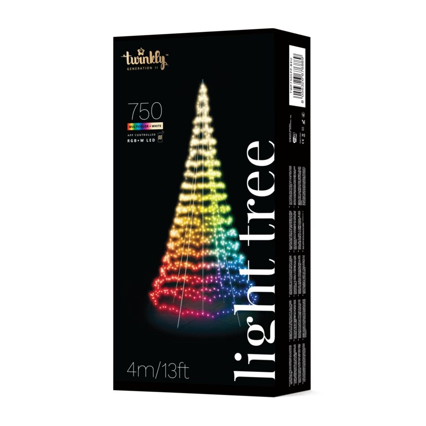 Twinkly - LED RGBW Stmievateľný vonkajší vianočný stromček LIGHT TREE 750xLED 4m IP44 Wi-Fi