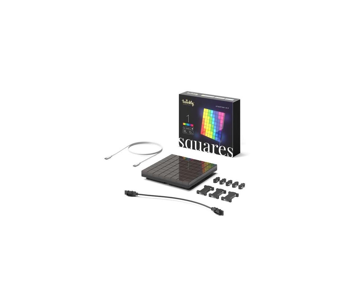 Twinkly TWQ064STW-01-BUSB - LED RGB Panel SQUARES 64xLED 16x16 cm Wi-Fi TWQ064STW-01-BUSB