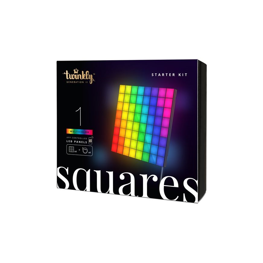 Twinkly - LED RGB Stmievateľný panel SQUARES 64xLED 16x16 cm Wi-Fi