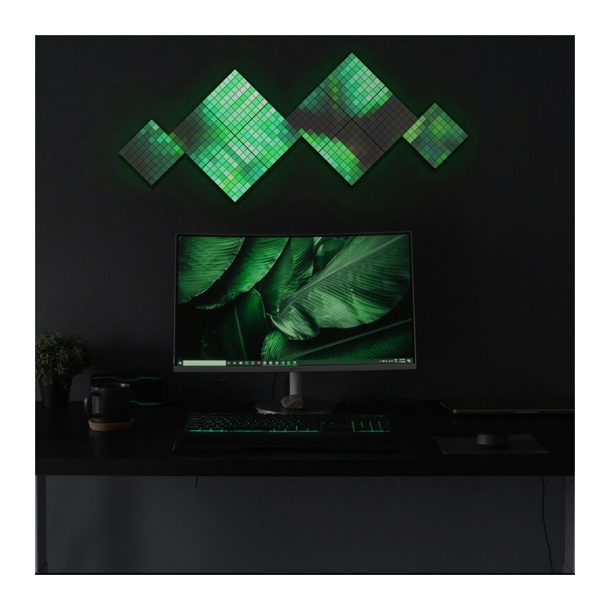 Twinkly - SADA 6xLED RGB Stmievateľný panel SQUARES 64xLED 16x16 cm Wi-Fi