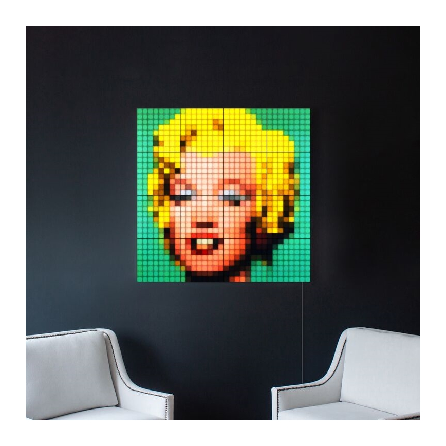 Twinkly - SADA 6xLED RGB Stmievateľný panel SQUARES 64xLED 16x16 cm Wi-Fi