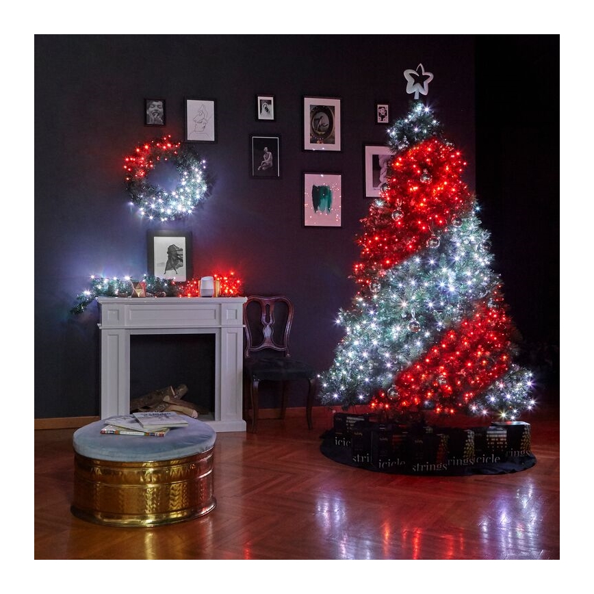 Twinkly - LED RGB Stmievateľný vánoční věnec PRE-LIT WREATH 50xLED pr. 61cm Wi-Fi
