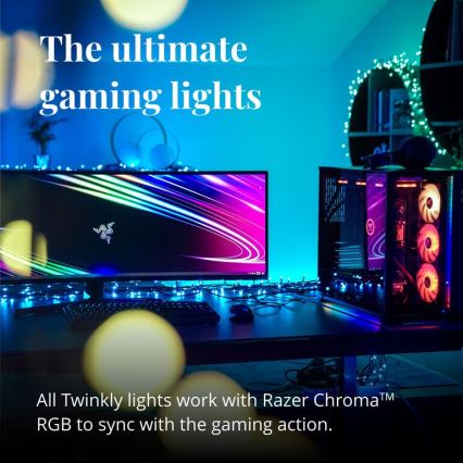 Twinkly - LED RGBW Stmievateľný vonkajší vianočný reťazec STRINGS 250xLED 23,5m IP44 Wi-Fi