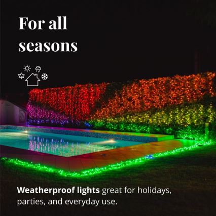 Twinkly - LED RGBW Stmievateľný vonkajší vianočný reťazec STRINGS 250xLED 23,5m IP44 Wi-Fi
