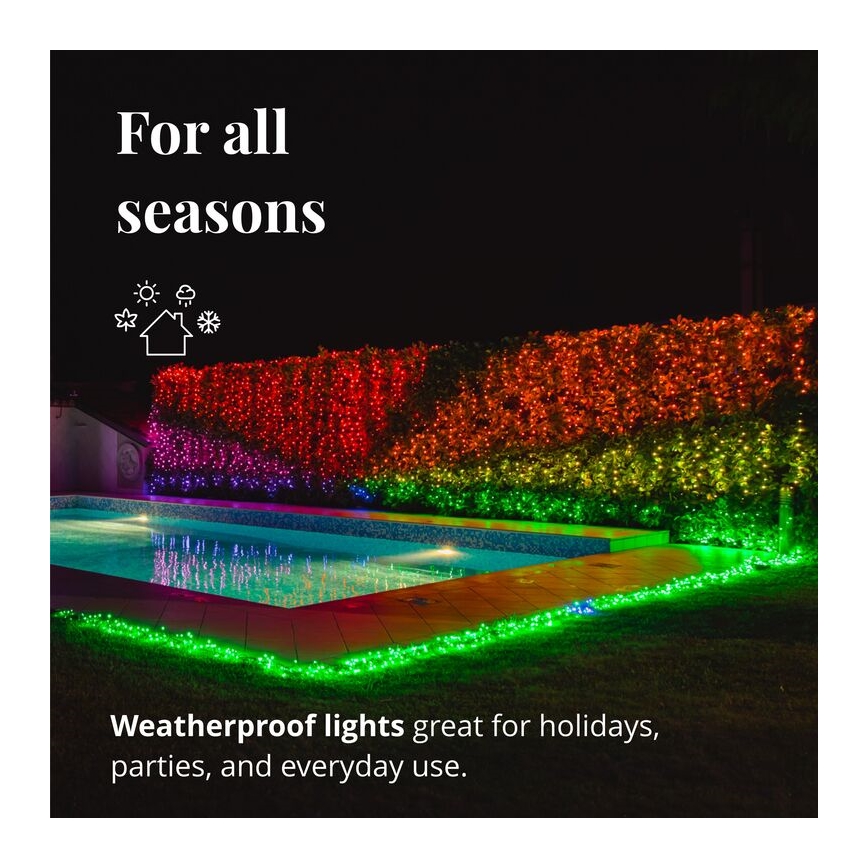 Twinkly - LED RGBW Stmievateľná vonkajšia vianočná reťaz STRINGS 250xLED 23,5m IP44 Wi-Fi