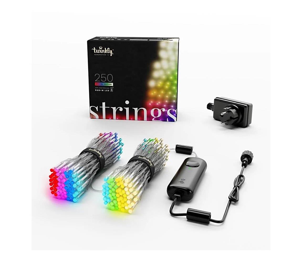 Twinkly TWS250SPP-TEU - LED RGBW vonkajšia svetelná reťaz 250xLED 23,5m IP44 Wi-Fi TWS250SPP-TEU