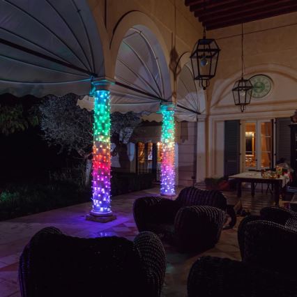 Twinkly - LED RGBW Stmievateľná vonkajšia vianočná reťaz STRINGS 250xLED 23,5m IP44 Wi-Fi