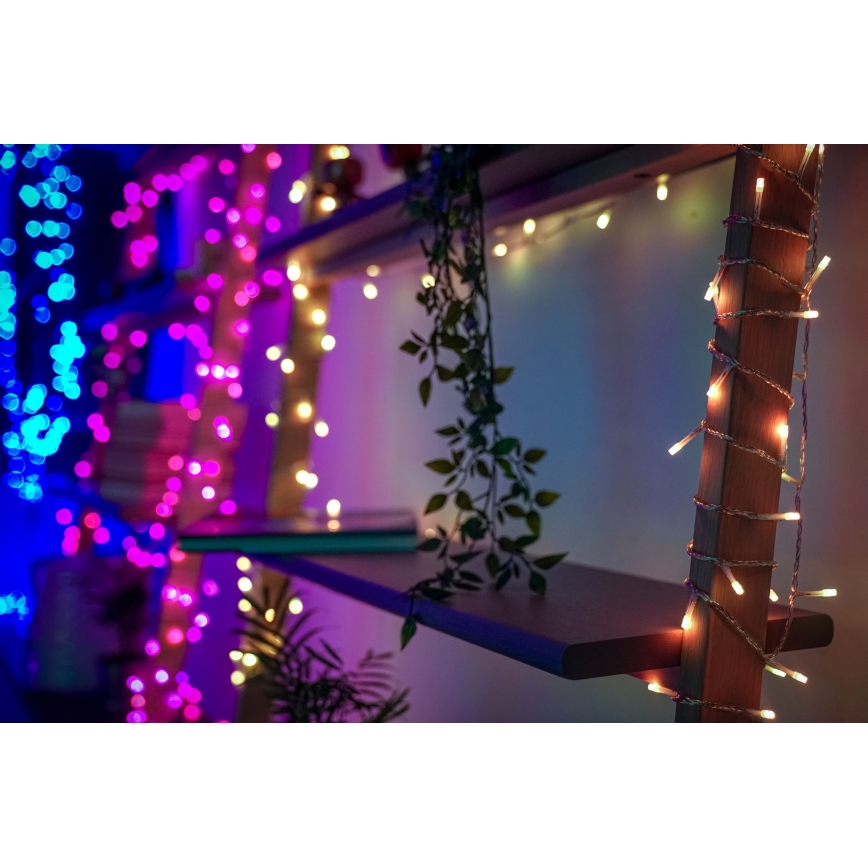 Twinkly - LED RGBW Stmievateľná vonkajšia vianočná reťaz STRINGS 250xLED 23,5m IP44 Wi-Fi