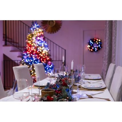 Twinkly - LED RGBW Stmievateľná vonkajšia vianočná reťaz STRINGS 250xLED 23,5m IP44 Wi-Fi
