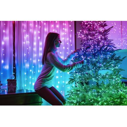 Twinkly - LED RGB Stmievateľný vonkajší vianočná reťaz STRINGS 250xLED 23,5m IP44 Wi-Fi