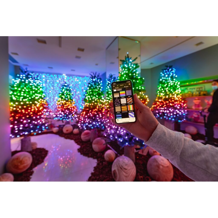 Twinkly - LED RGBW Stmievateľný vonkajší vianočná reťaz STRINGS 400xLED 35,5m IP44 Wi-Fi