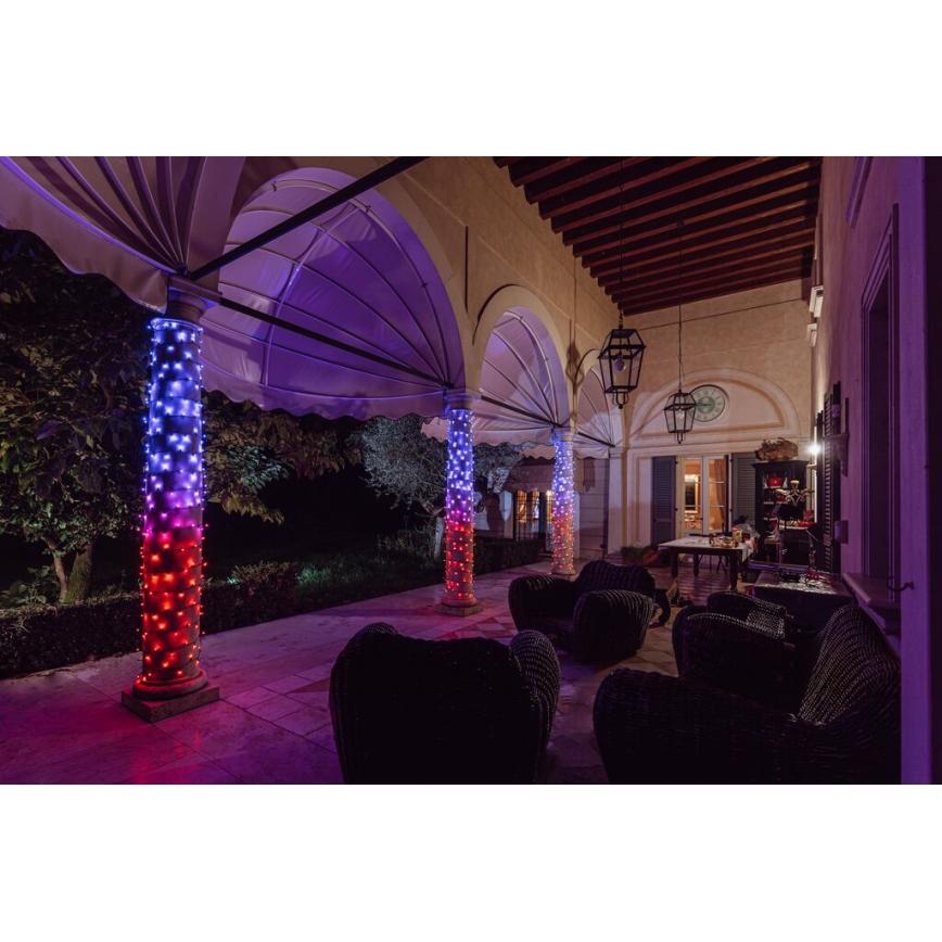 Twinkly - LED RGBW Stmievateľná vonkajšia vianočná reťaz STRINGS 600xLED 51,5m IP44 Wi-Fi