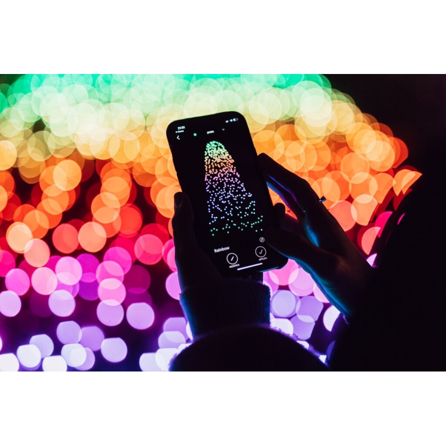 Twinkly - LED RGB Stmievateľný vonkajší vianočná reťaz STRINGS 600xLED 51,5m IP44 Wi-Fi