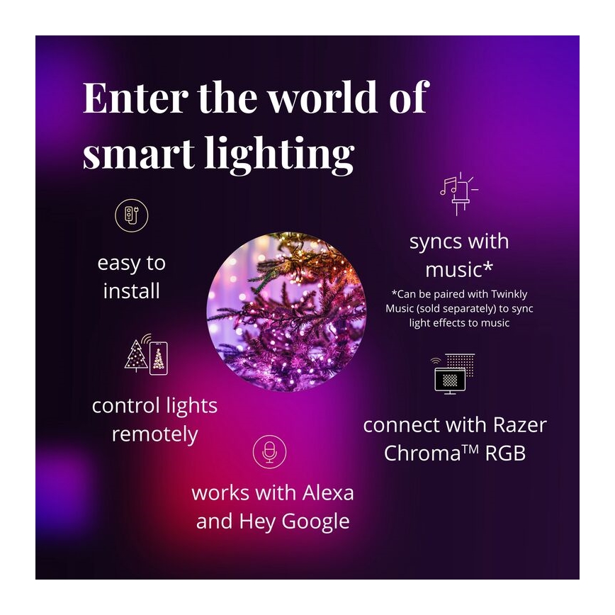 Twinkly - LED RGB Stmievateľný vonkajší vianočná reťaz STRINGS 600xLED 51,5m IP44 Wi-Fi