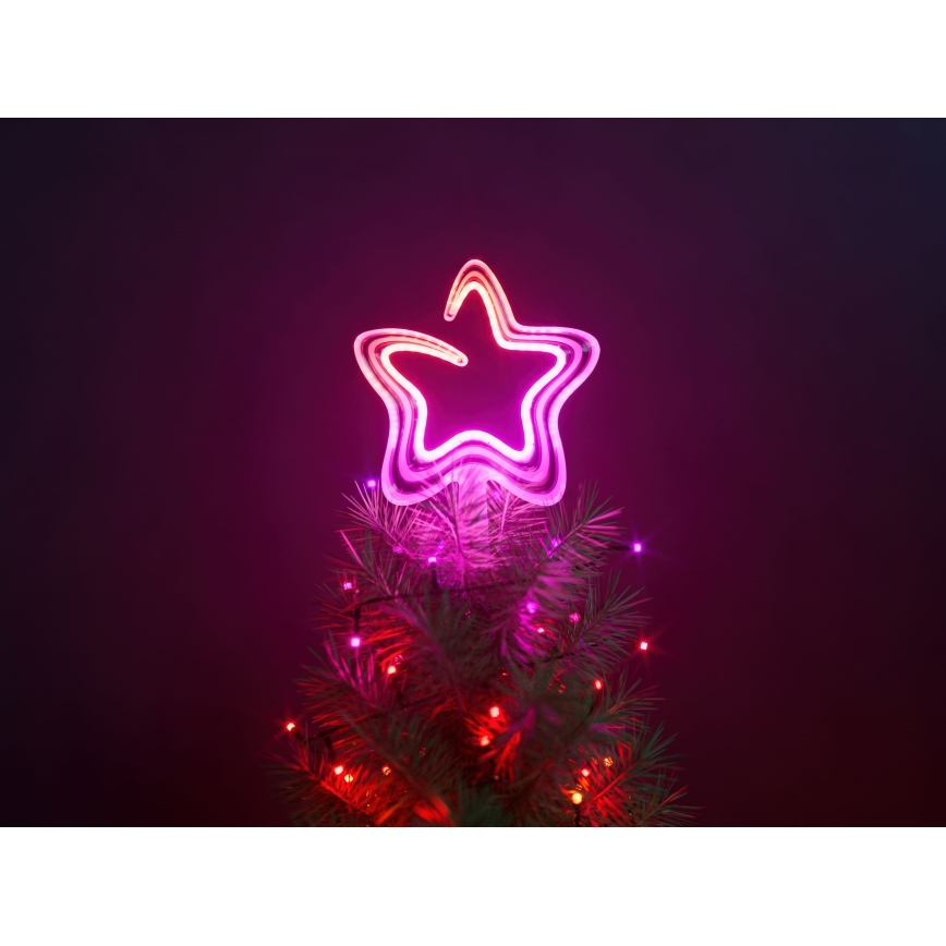 Twinkly - LED RGB Stmievateľná vianočná hviezda TREE TOPPER 76xLED USB Wi-Fi
