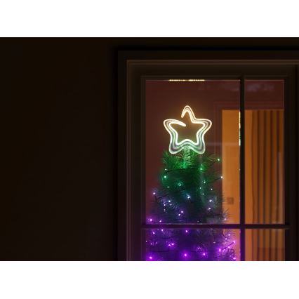 Twinkly - LED RGB Stmievateľná vianočná hviezda TREE TOPPER 76xLED USB Wi-Fi