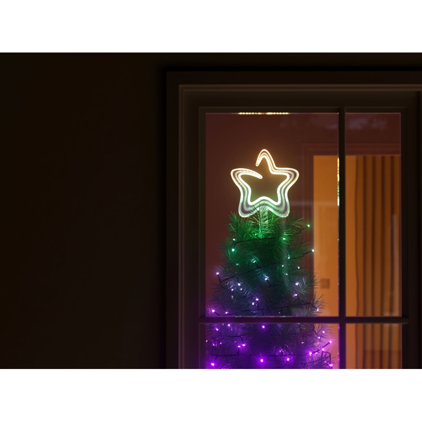 Twinkly - LED RGB Stmievateľná vianočná hviezda TREE TOPPER 76xLED USB Wi-Fi