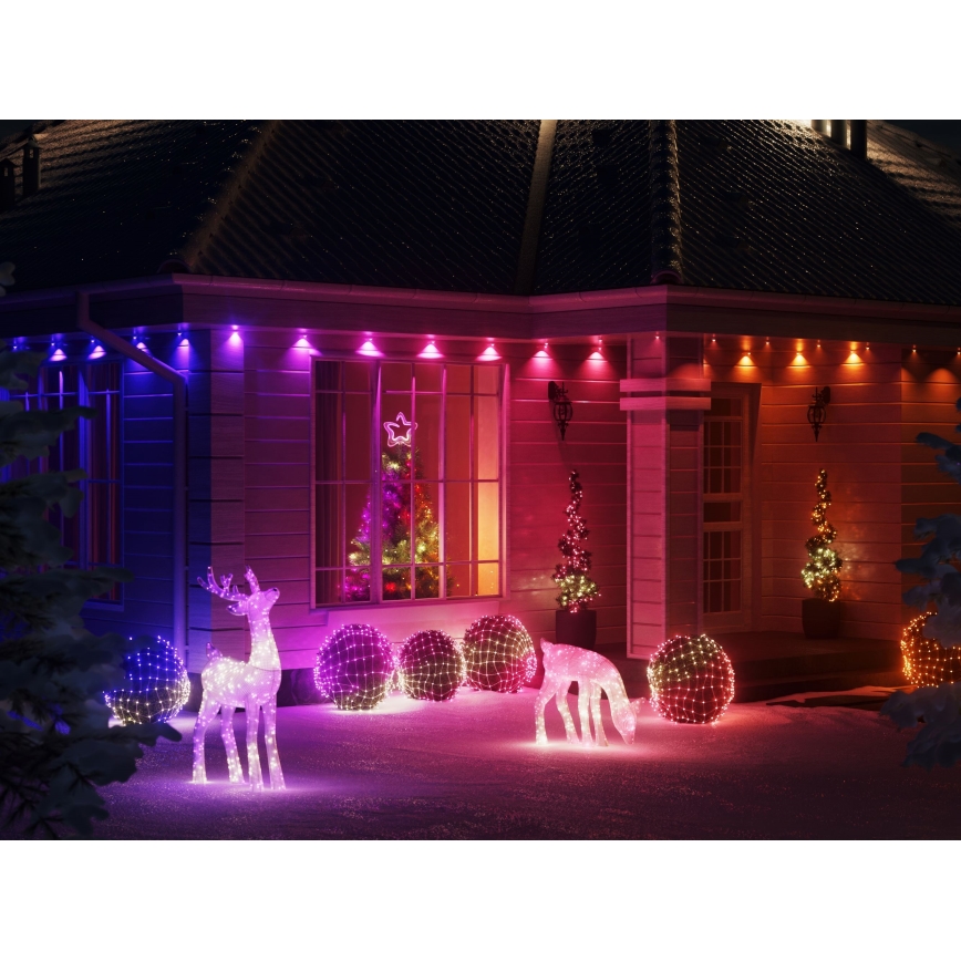 Twinkly - LED RGB Stmievateľná vianočná hviezda TREE TOPPER 76xLED USB Wi-Fi