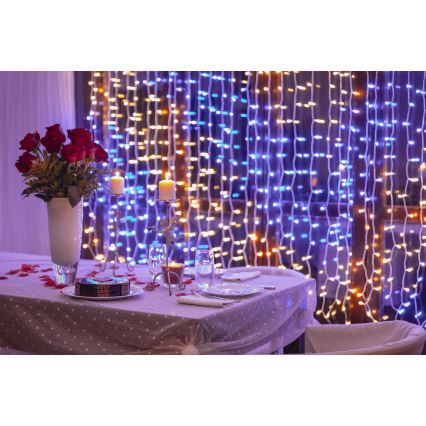 Twinkly -  LED RGBW Stmievateľný vonkajší vianočný záves CURTAIN 400xLED 6 m IP44 Wi-Fi