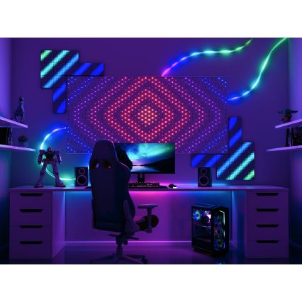 Twinkly - LED RGB Stmievateľný vianočný záves MATRIX 480xLED 1x1 m Wi-Fi
