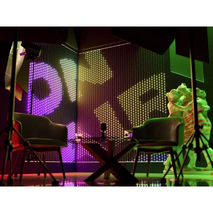Twinkly - LED RGB Stmievateľný vianočný záves MATRIX 480xLED 1x1 m Wi-Fi