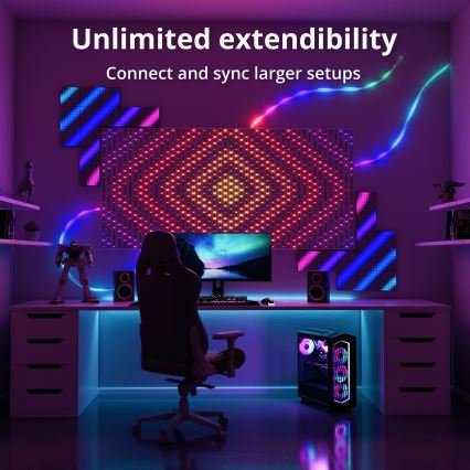 Twinkly - LED RGB Stmievateľný vianočný záves MATRIX 480xLED 1x1 m Wi-Fi