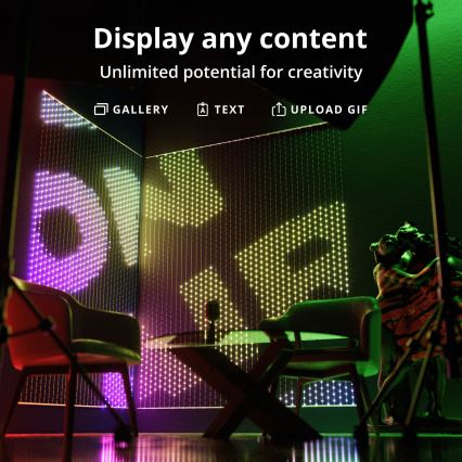 Twinkly - LED RGB Stmievateľný vianočný záves MATRIX 480xLED 1x1 m Wi-Fi