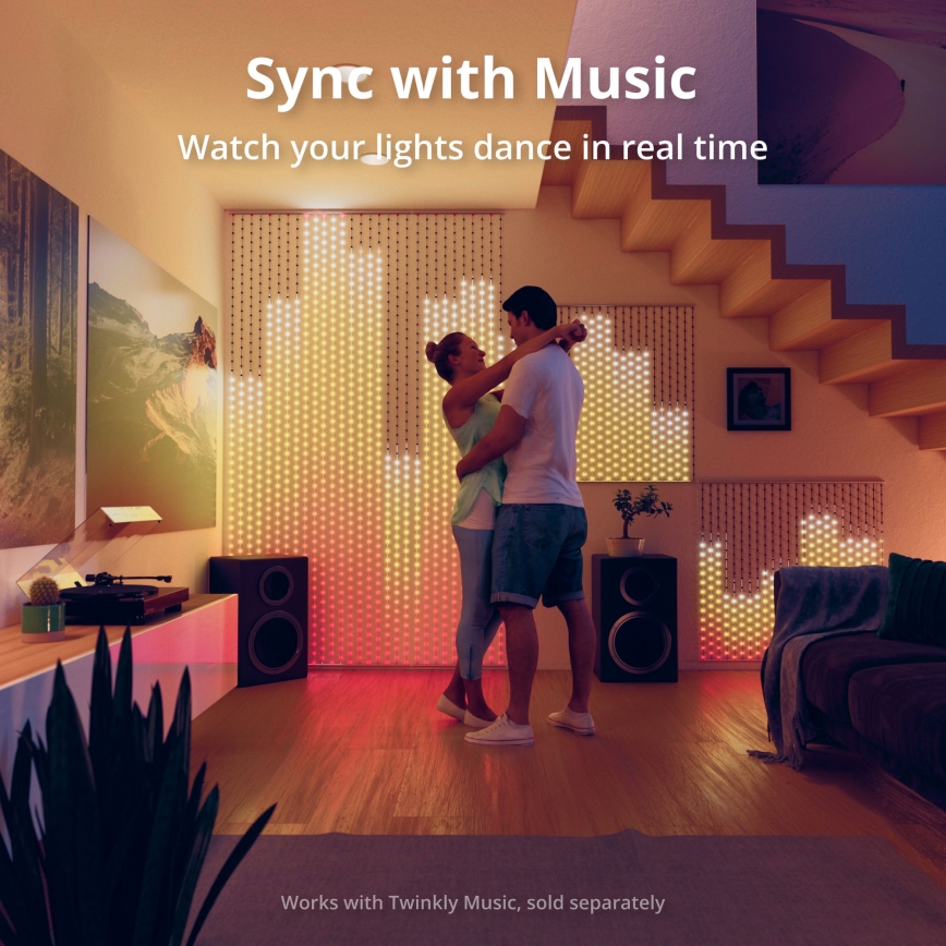 Twinkly - LED RGB Stmievateľný vianočný záves MATRIX 480xLED 1x1 m Wi-Fi