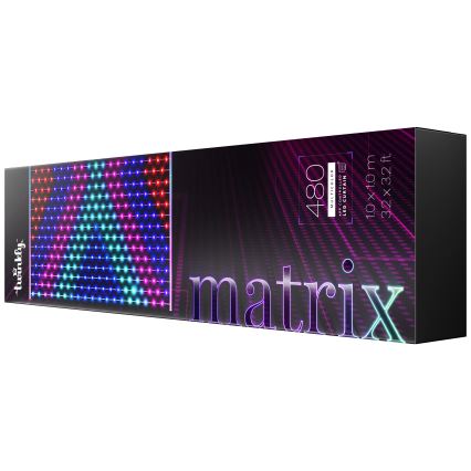 Twinkly - LED RGB Stmievateľný vianočný záves MATRIX 480xLED 1x1 m Wi-Fi